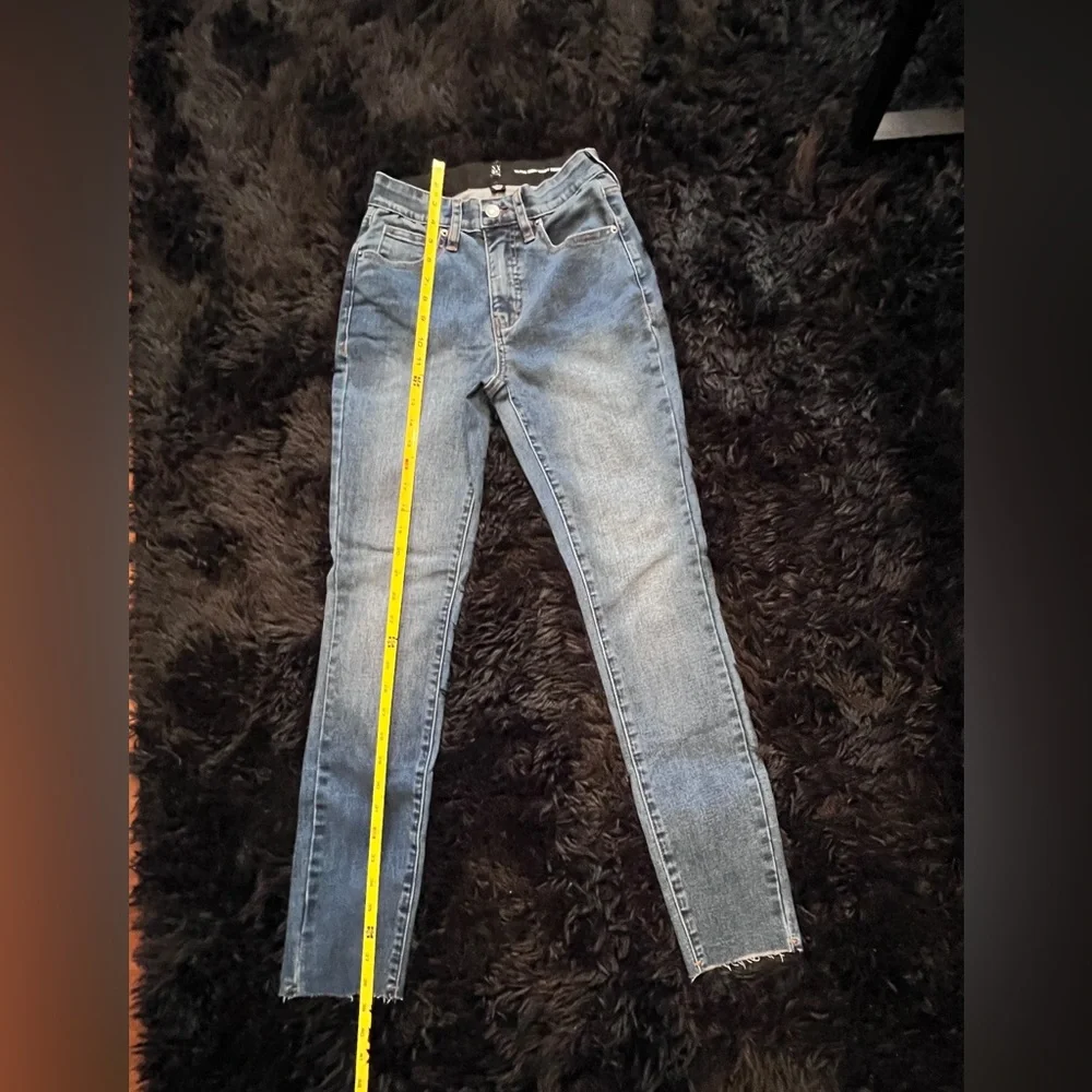 Ultra High Waist Skinny Ankle Blue Jeans Size 0 New York & Company - Picture 6 of 7